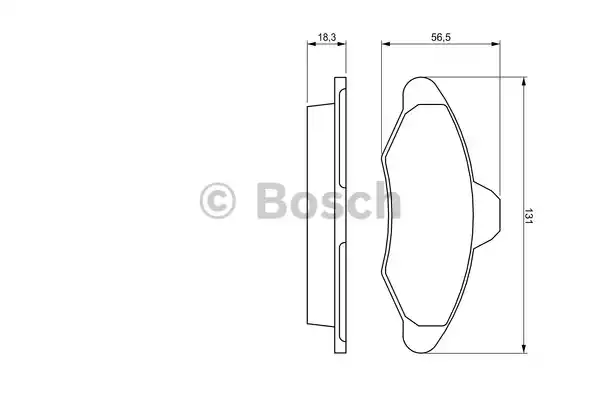 Комплект тормозных колодок дискового тормоза BOSCH 0986460949