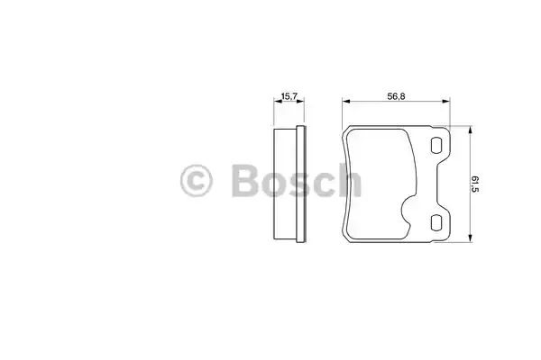Комплект тормозных колодок дискового тормоза BOSCH 0986460955