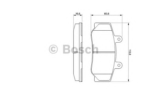 Колодки тормозные дисковые BOSCH 0986460961