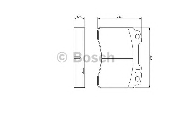 Комплект тормозных колодок дискового тормоза BOSCH 0986460966