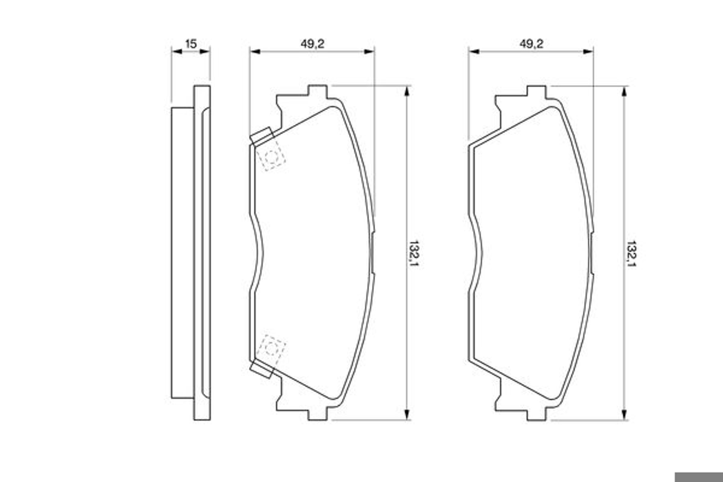 Колодки тормозные дисковые BOSCH 0986460972