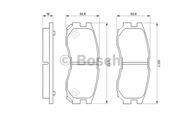 Комплект тормозных колодок дискового тормоза BOSCH 0986460979