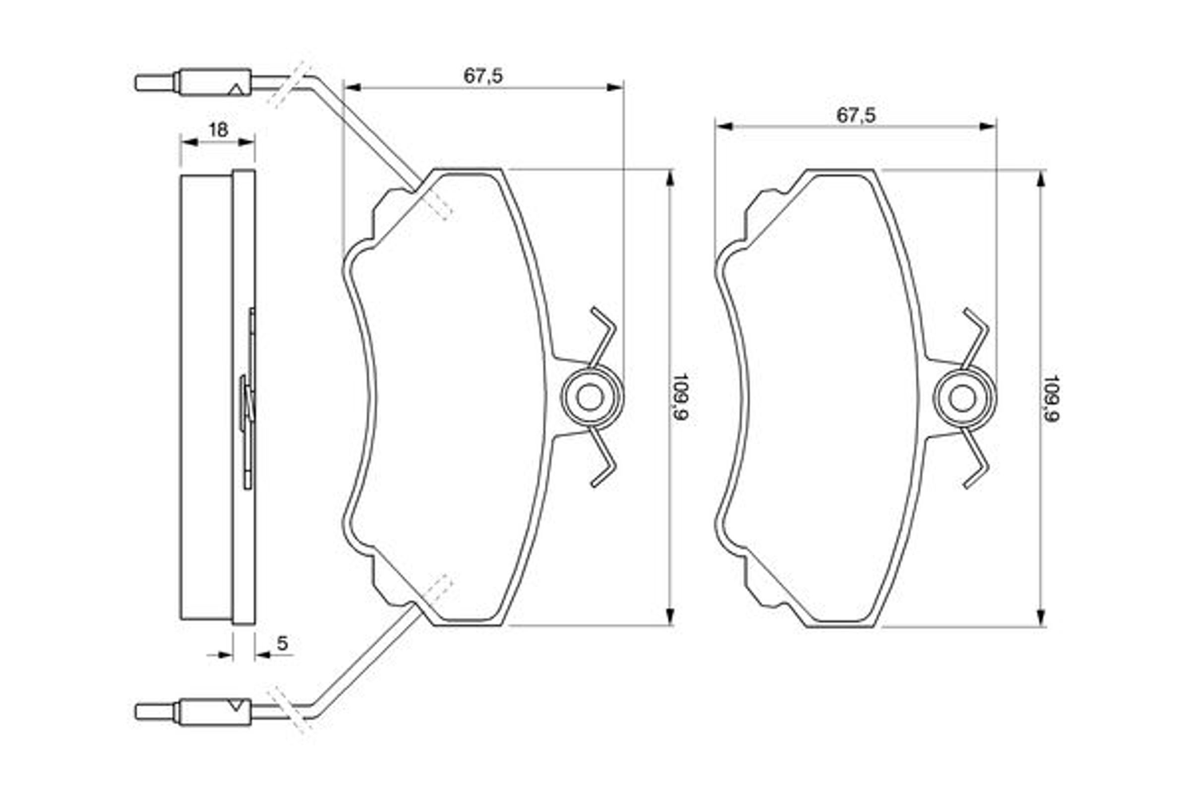 Колодки тормозные дисковые BOSCH 0986460982