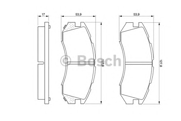 Комплект тормозных колодок дискового тормоза BOSCH 0986460984
