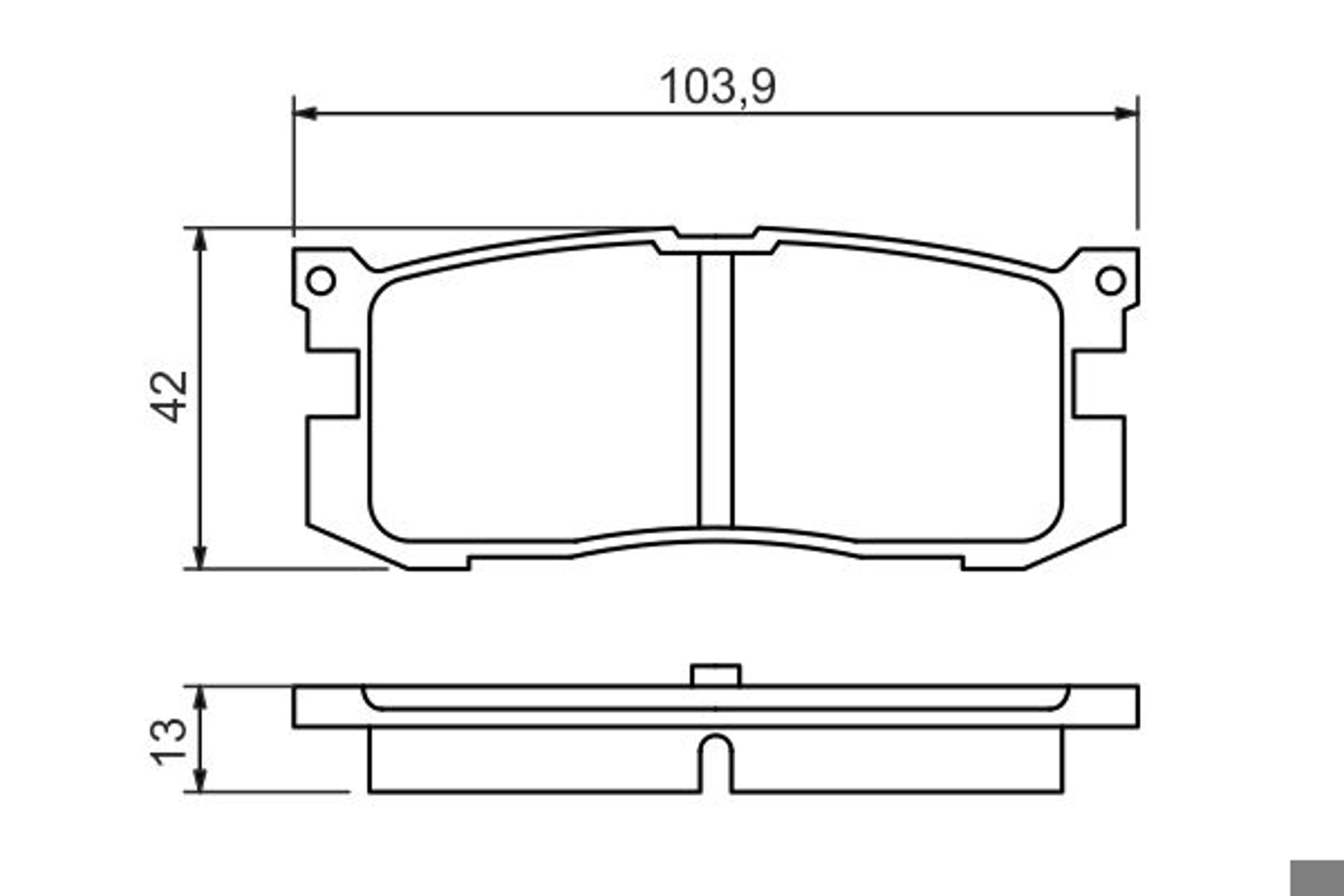 Колодки тормозные дисковые BOSCH 0986461138