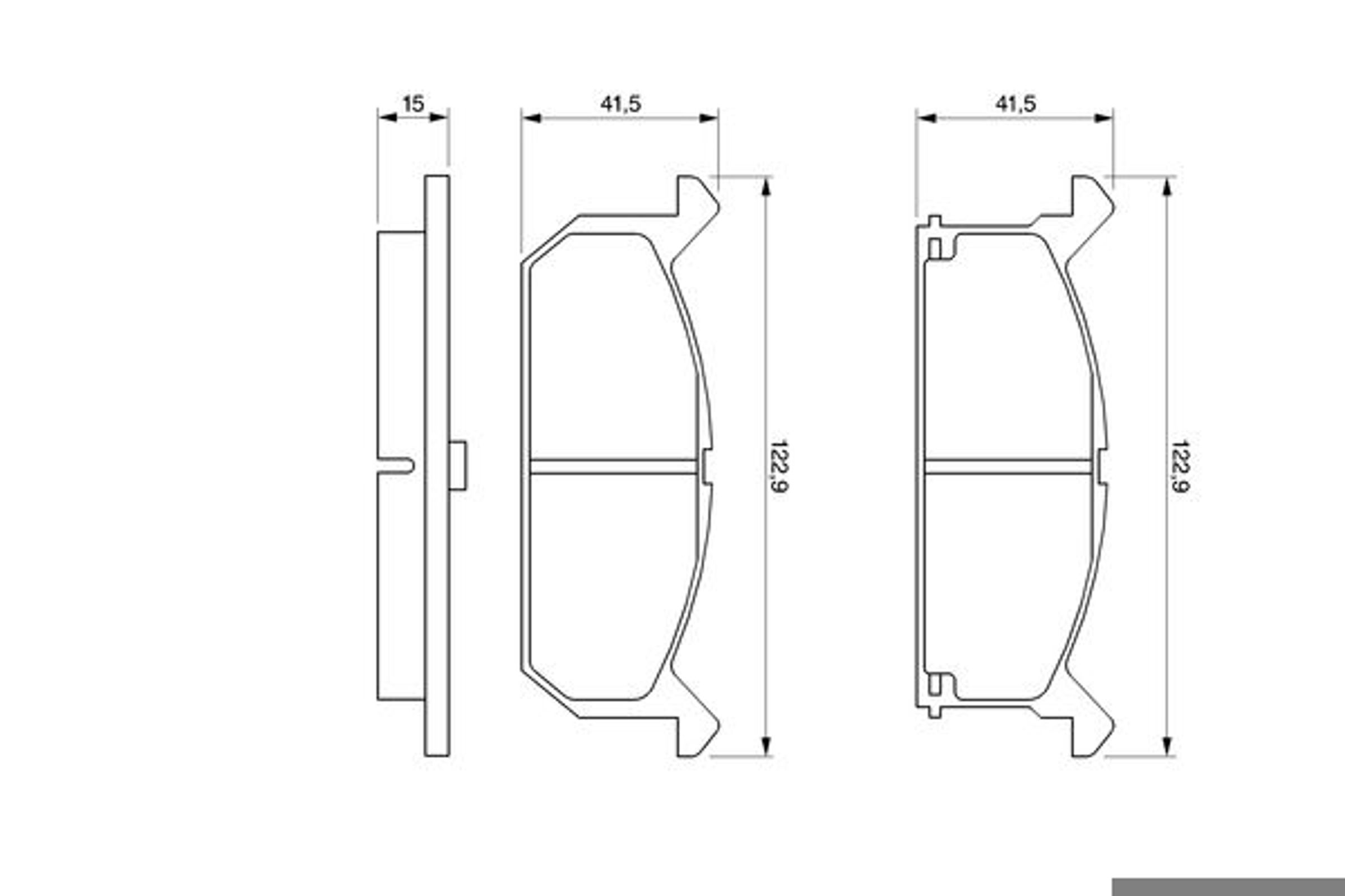 Колодки тормозные дисковые BOSCH 0986461751
