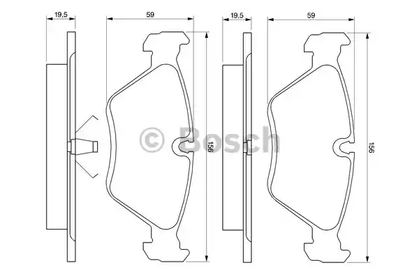 Комплект тормозных колодок дискового тормоза BOSCH 0986461752