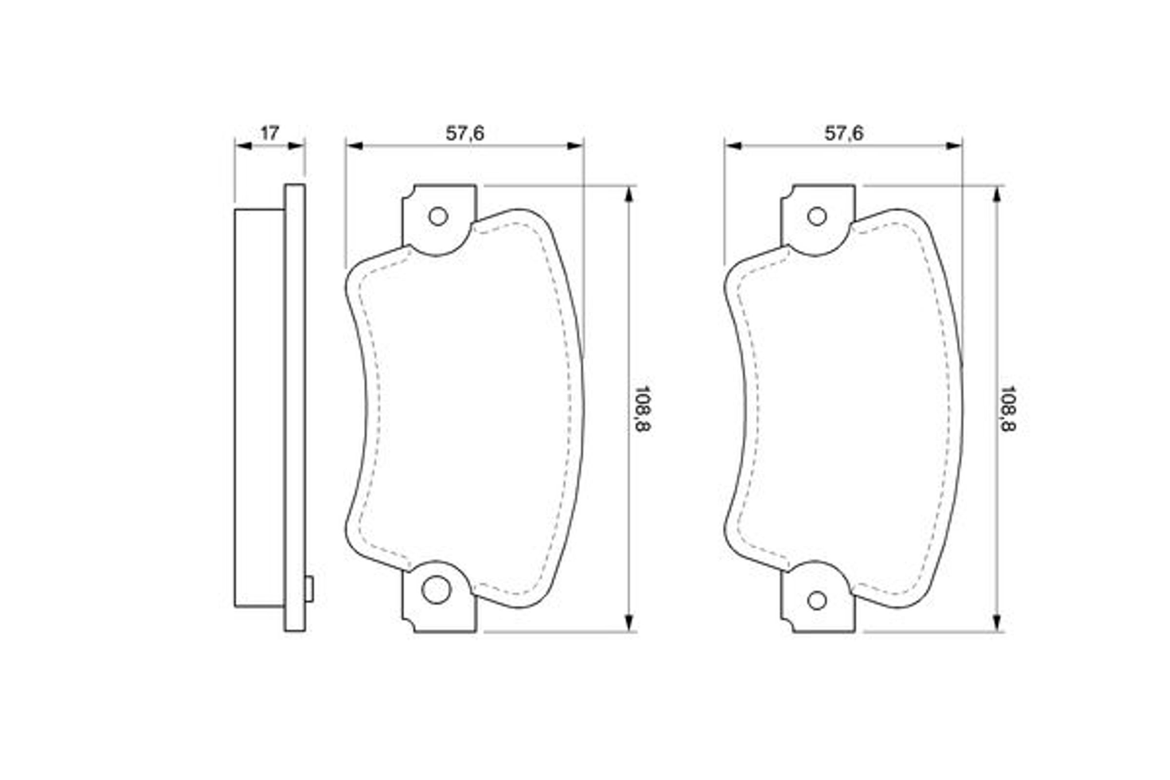 Колодки тормозные дисковые BOSCH 0986464881