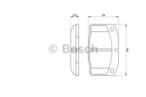 Комплект тормозных колодок дискового тормоза BOSCH 0986465141
