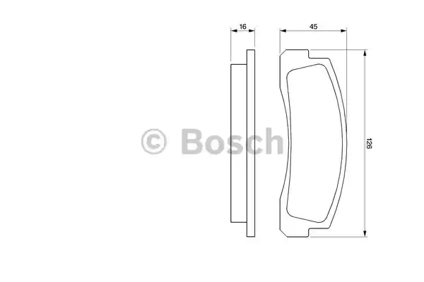 Комплект тормозных колодок дискового тормоза BOSCH 0986466601