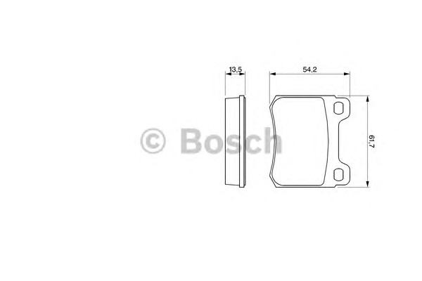 Комплект тормозных колодок дискового тормоза BOSCH 0986466874