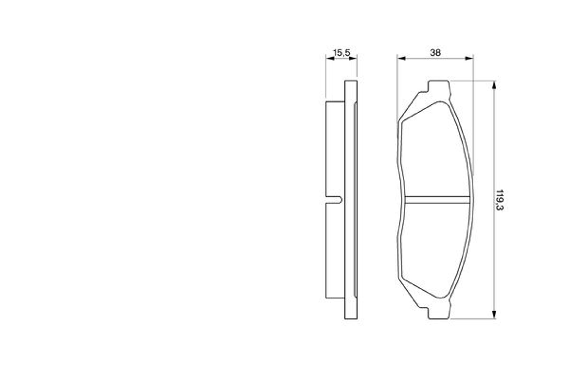 Колодки тормозные дисковые BOSCH 0986467311