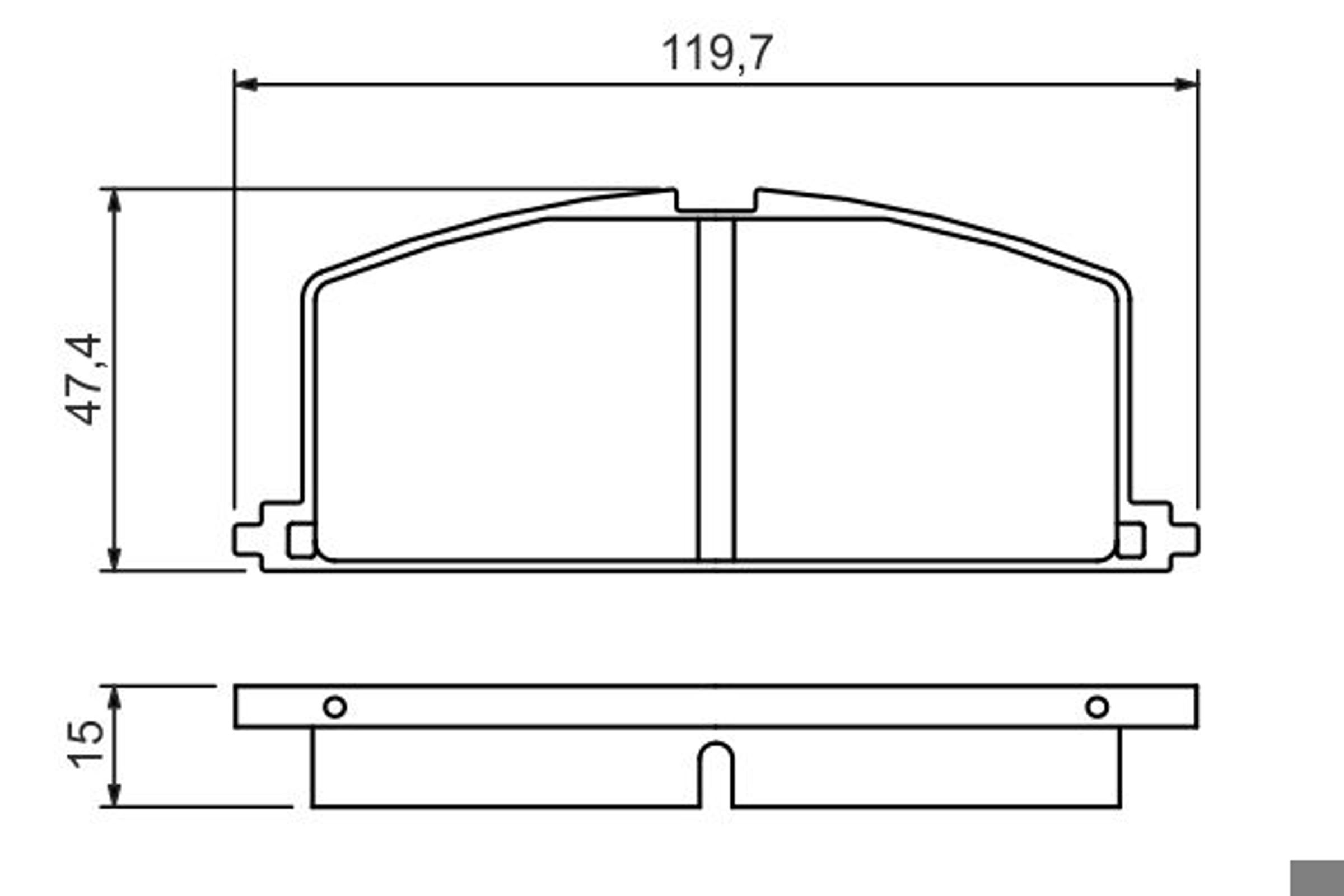 Колодки тормозные дисковые BOSCH 0986468701