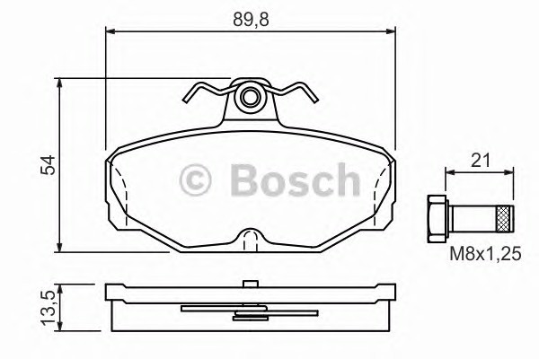 Колодки тормозные дисковые BOSCH 0986469810