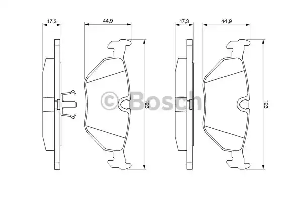 Комплект тормозных колодок дискового тормоза BOSCH 0986469960