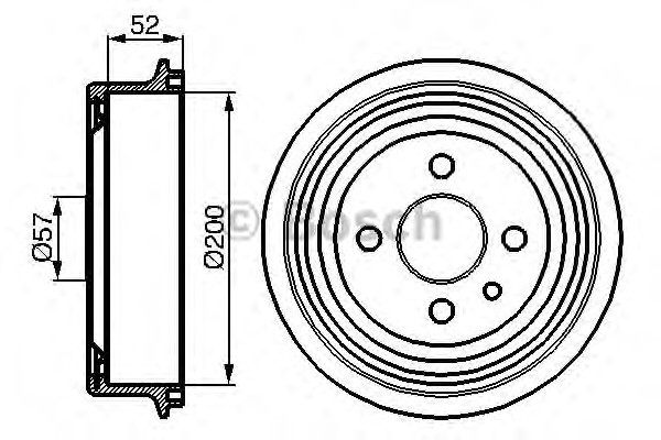 Тормозной барабан BOSCH 0986477018