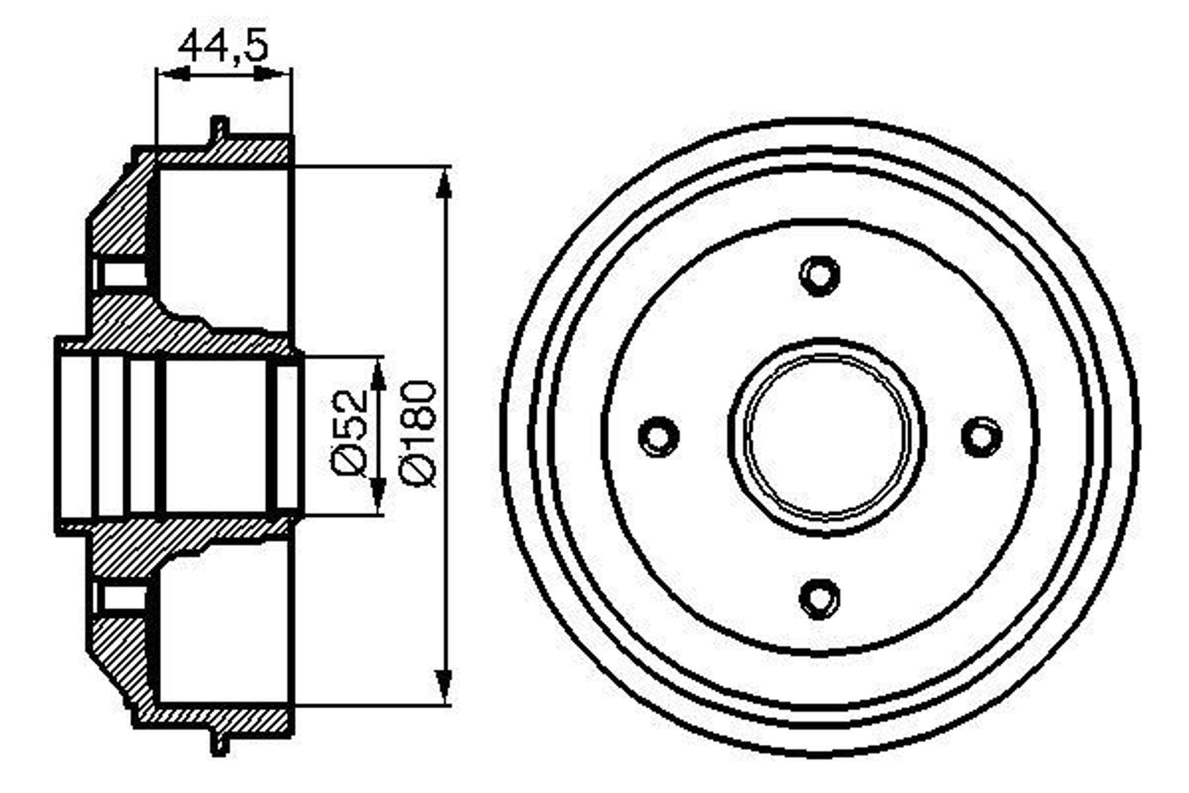 Барабан тормозной BOSCH 0986477070
