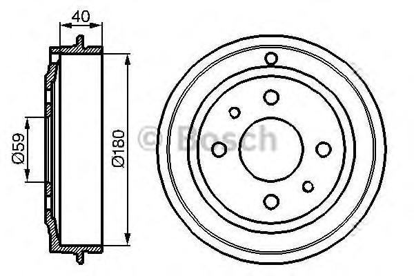 Барабан тормозной BOSCH 0986477083