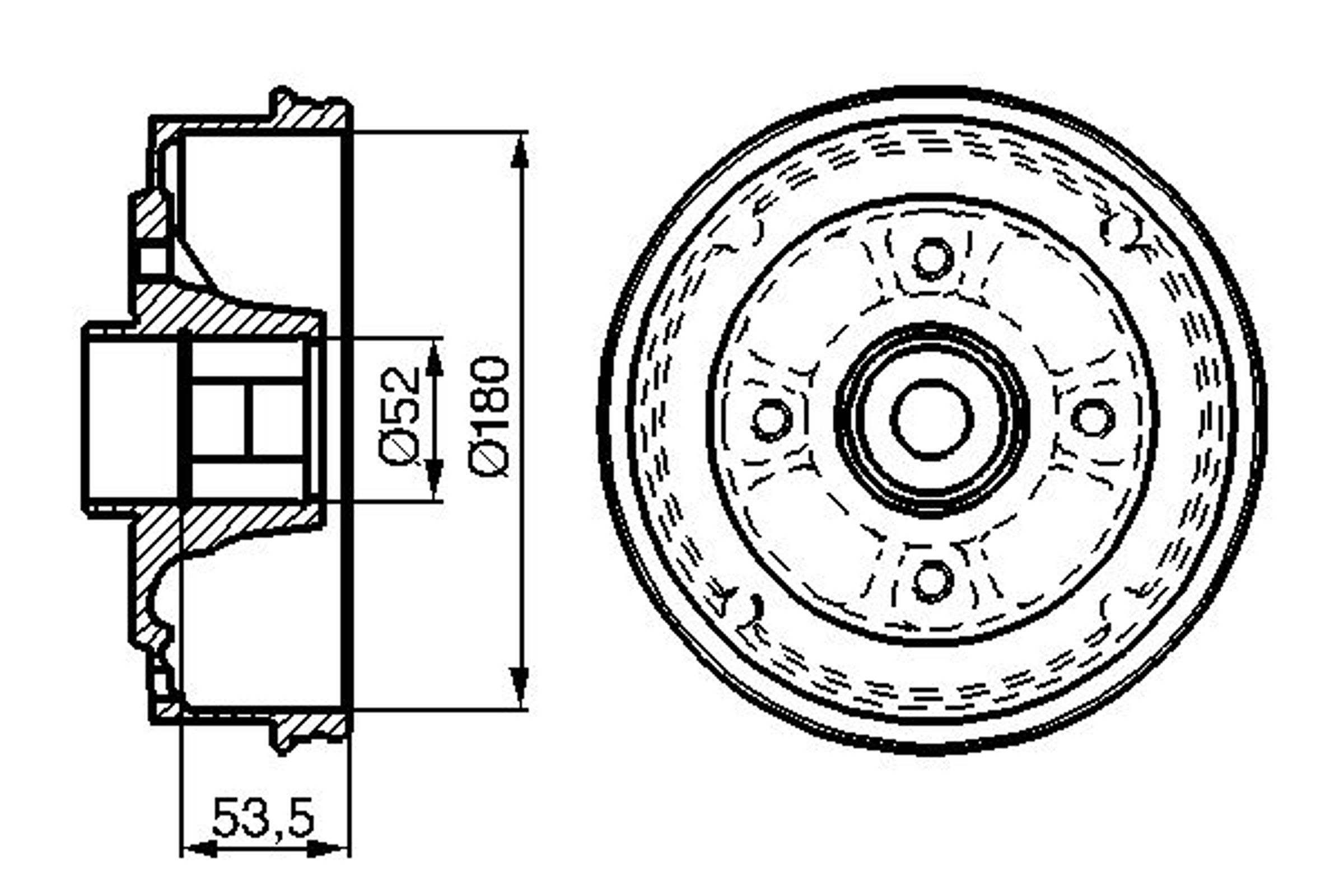 Барабан тормозной BOSCH 0986477112
