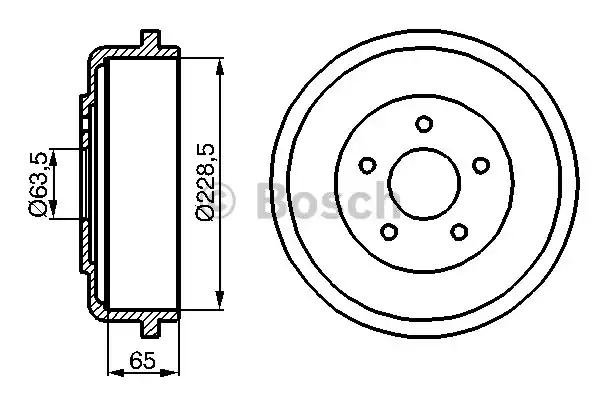 Тормозной барабан BOSCH 0986477129