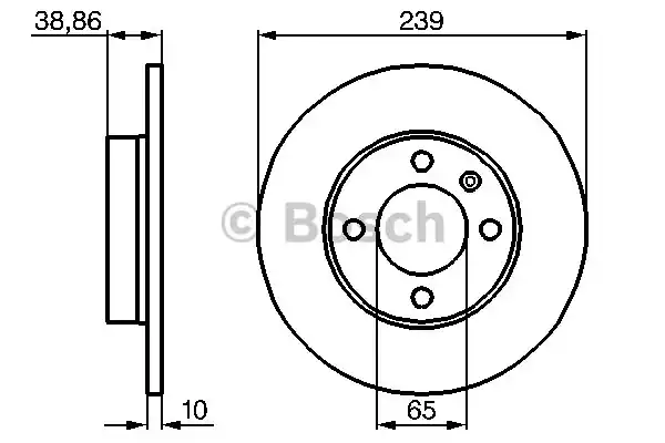 Тормозной диск BOSCH 0986478010