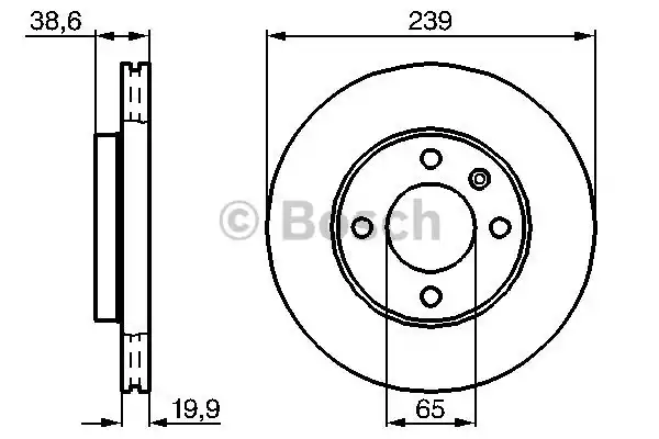 Тормозной диск BOSCH 0986478017