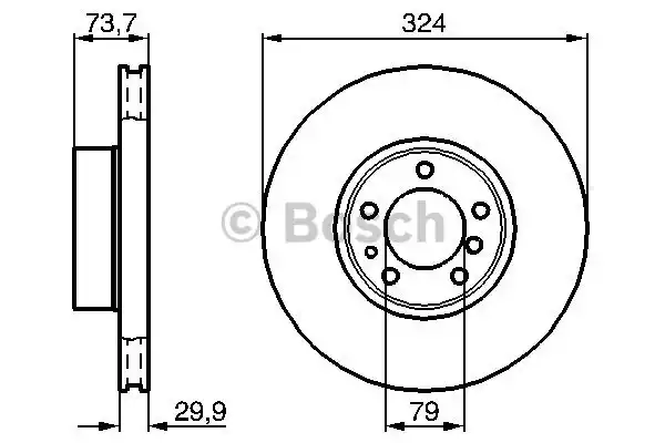 Тормозной диск BOSCH 0986478024