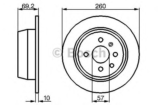 Тормозной диск BOSCH 0986478086