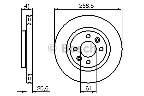 Тормозной диск BOSCH 0986478124