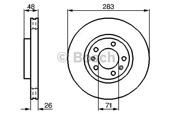 Тормозной диск BOSCH 0986478125