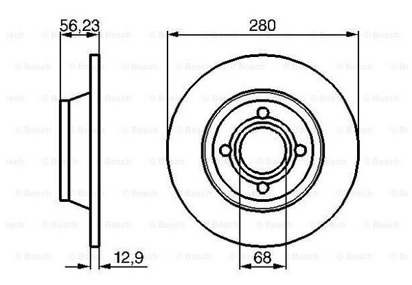 Тормозной диск BOSCH 0986478131