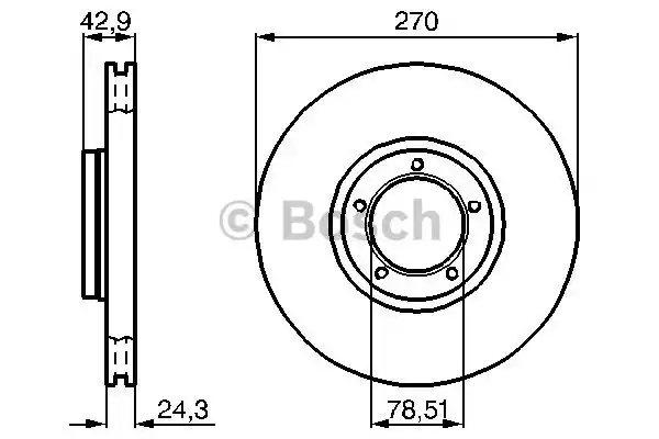 Тормозной диск BOSCH 0986478166