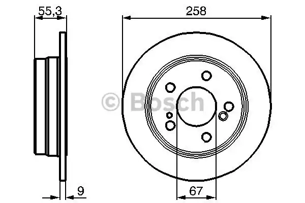 Тормозной диск BOSCH 0986478188