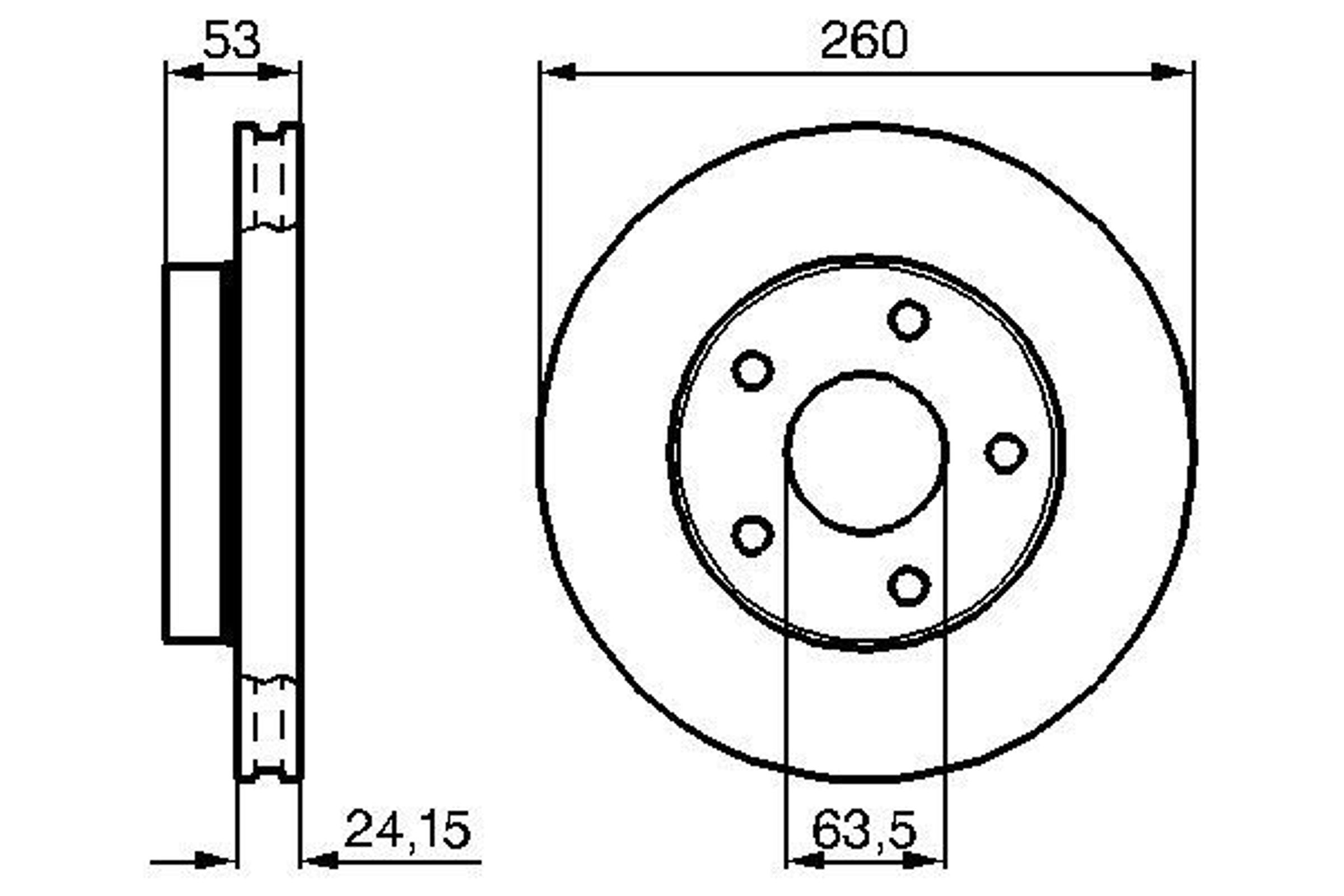 Диск тормозной BOSCH 0986478195