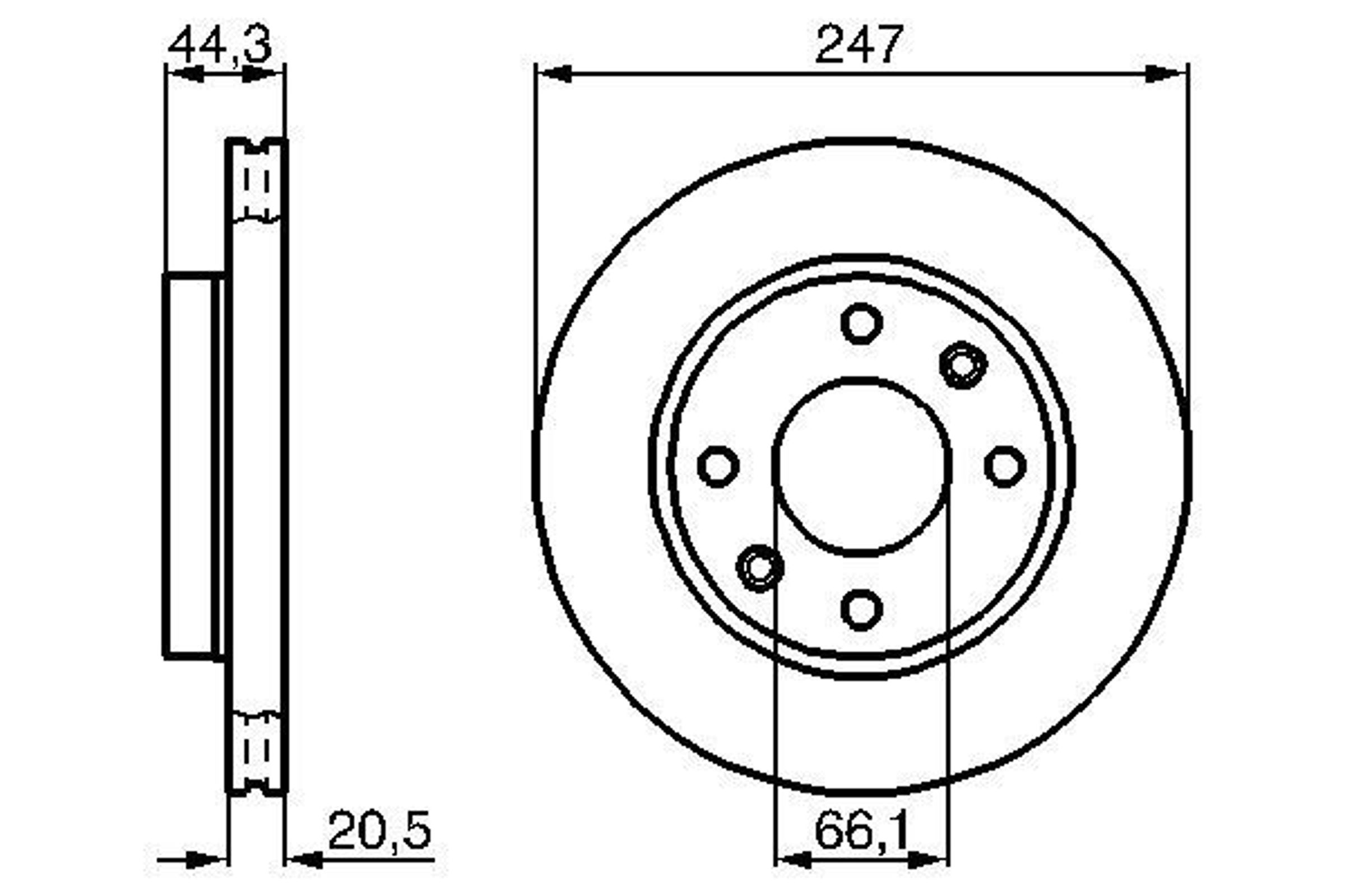 Диск тормозной BOSCH 0986478211