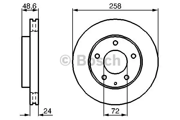 Тормозной диск BOSCH 0986478227