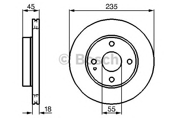 Тормозной диск BOSCH 0986478241