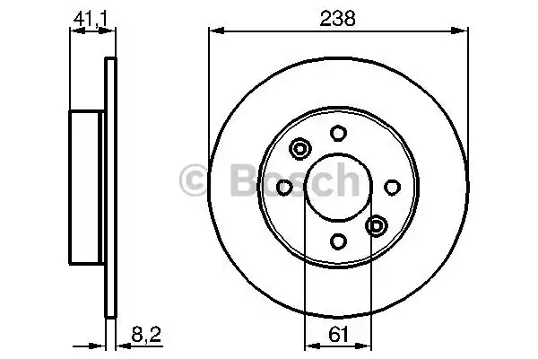 Диск тормозной BOSCH 0986478273