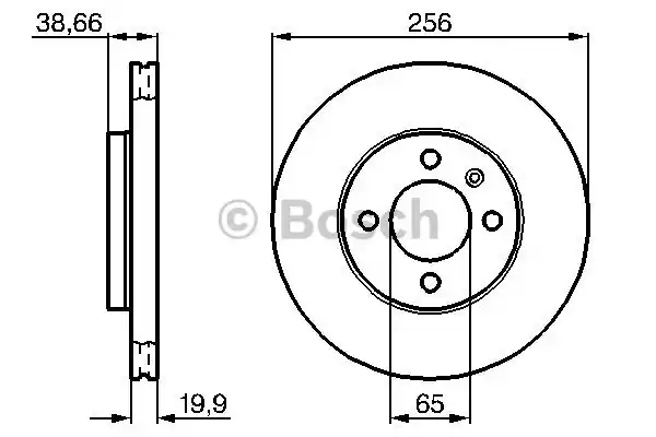 Тормозной диск BOSCH 0986478308