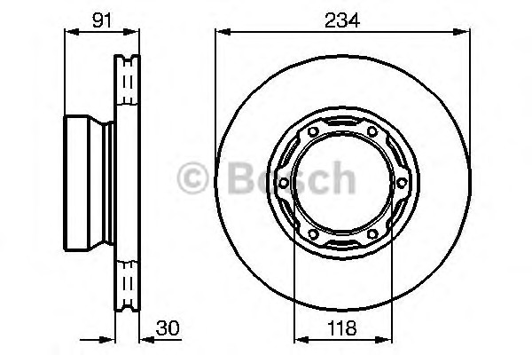 Тормозной диск BOSCH 0986478407
