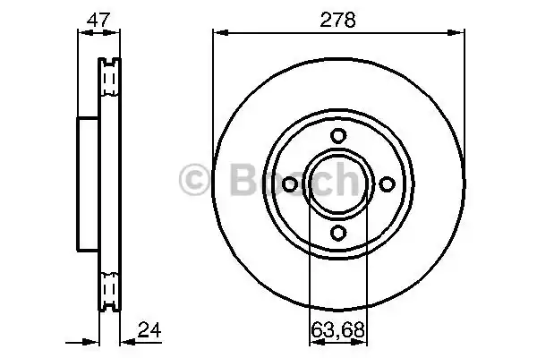 Тормозной диск BOSCH 0986478427