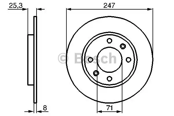 Тормозной диск BOSCH 0986478464