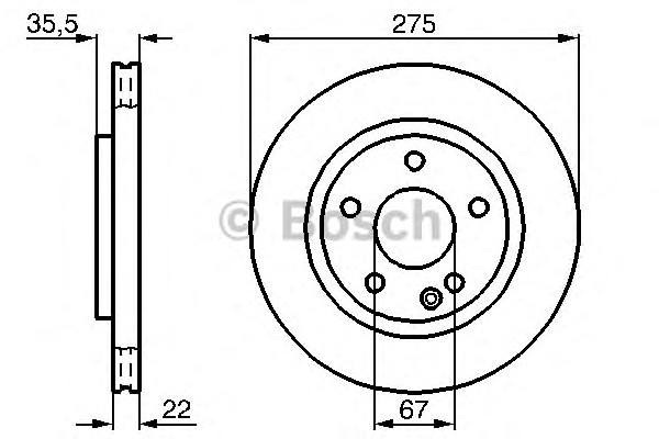 Тормозной диск BOSCH 0986478474