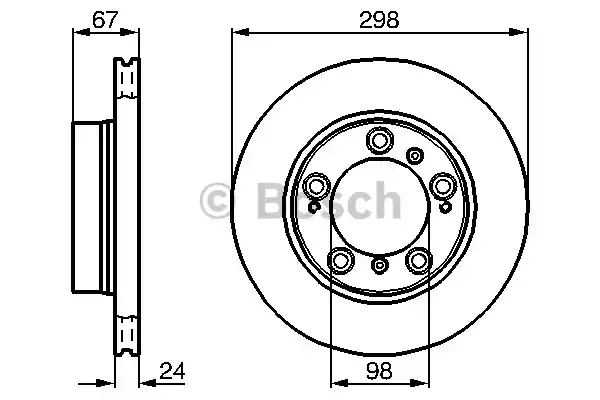 Тормозной диск BOSCH 0986478477