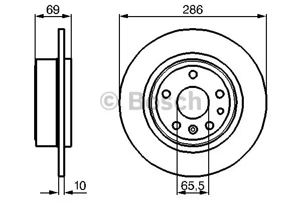 Тормозной диск BOSCH 0986478478