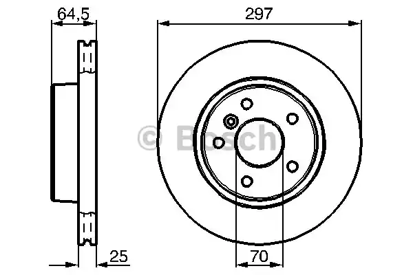 Тормозной диск BOSCH 0986478483
