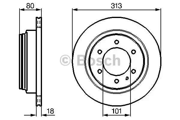Тормозной диск BOSCH 0986478496