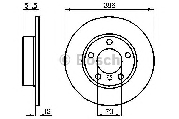 Тормозной диск BOSCH 0986478511