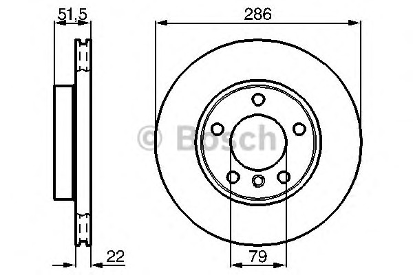 Тормозной диск BOSCH 0986478513