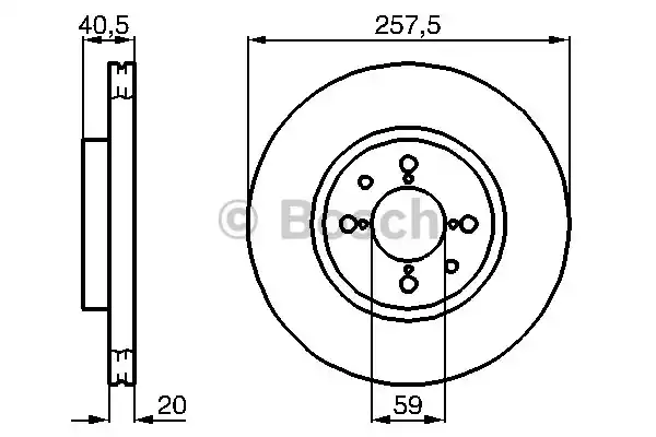 Тормозной диск BOSCH 0986478515